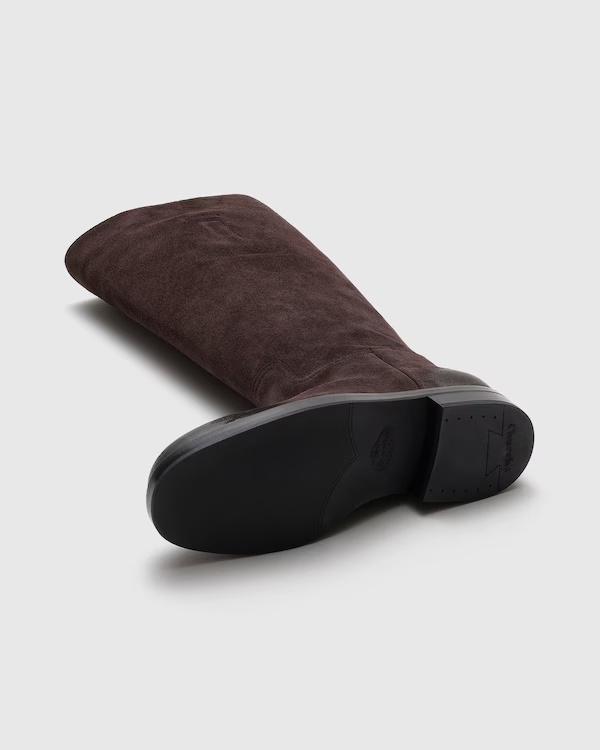 Suede Boot with Antique Finish Ebony 6 Suede Boot with Antique Finish Ebony