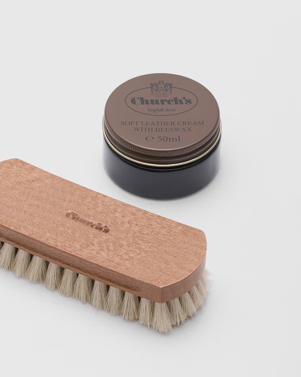 Essential Shoe Care Cleaning Kit in Deer Print Calfskin Black