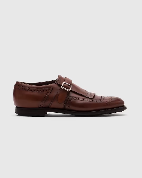 Decò Calf Leather Monk Strap Loafer Burnt