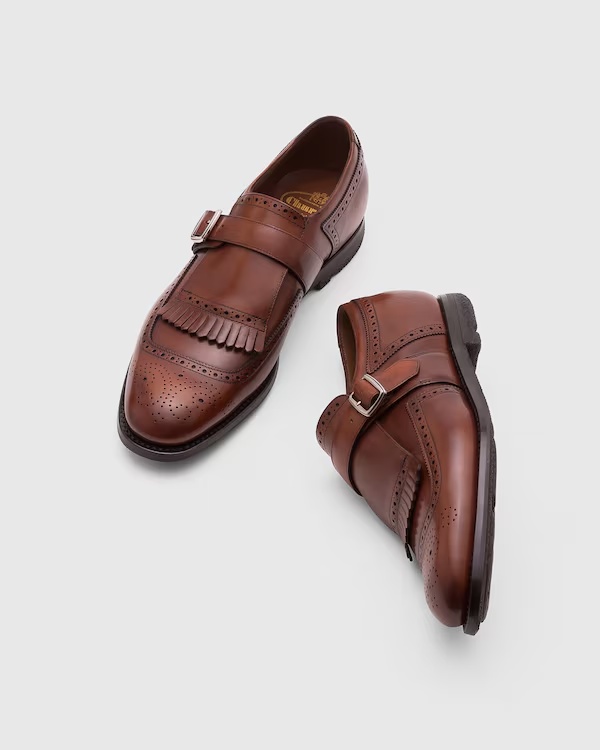 Decò Calf Leather Monk Strap Loafer Burnt
