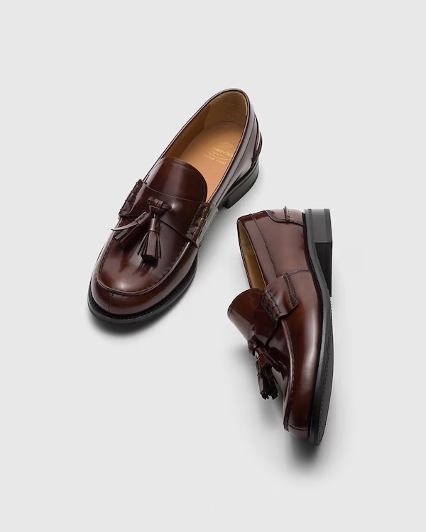 Fumé Brushed Calfskin Loafer Tabac